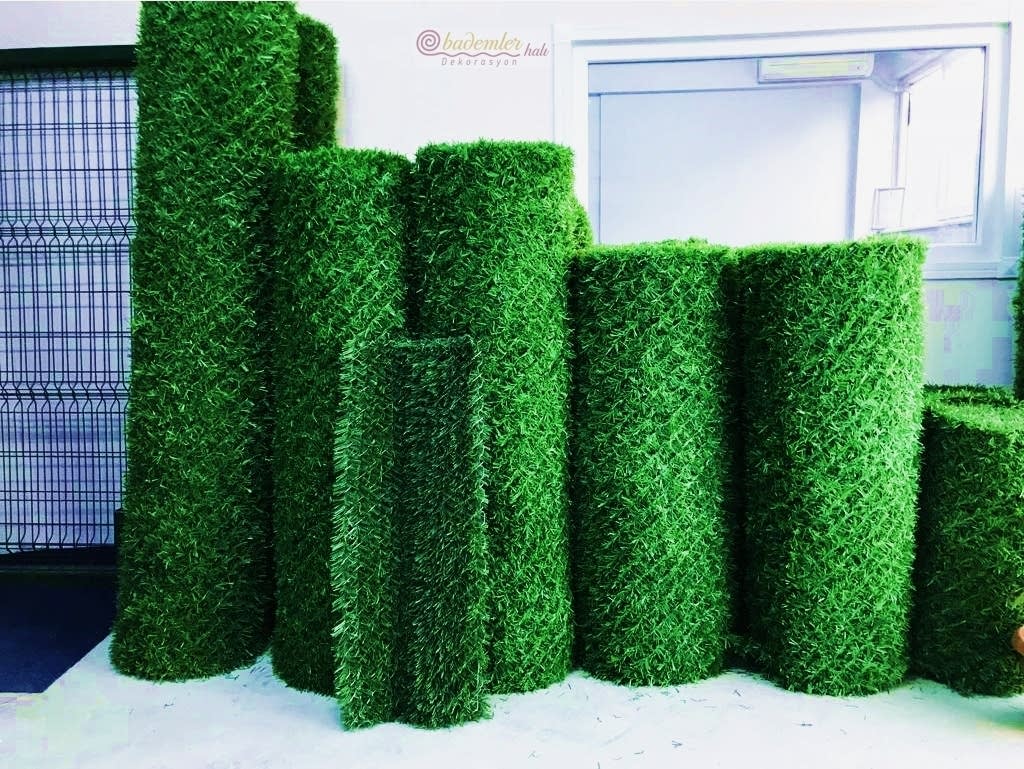 Çim çit 80x10mt tel örgülü çimenli çit yapay çit çim plastik çit çim duvar üstü çim çit panel çit üstü çim çit 80cm x 10mt Çim TEL