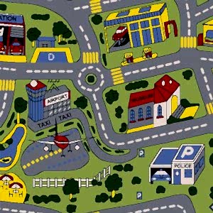 Oyun Parkı Baskılı Çocuk Halısı