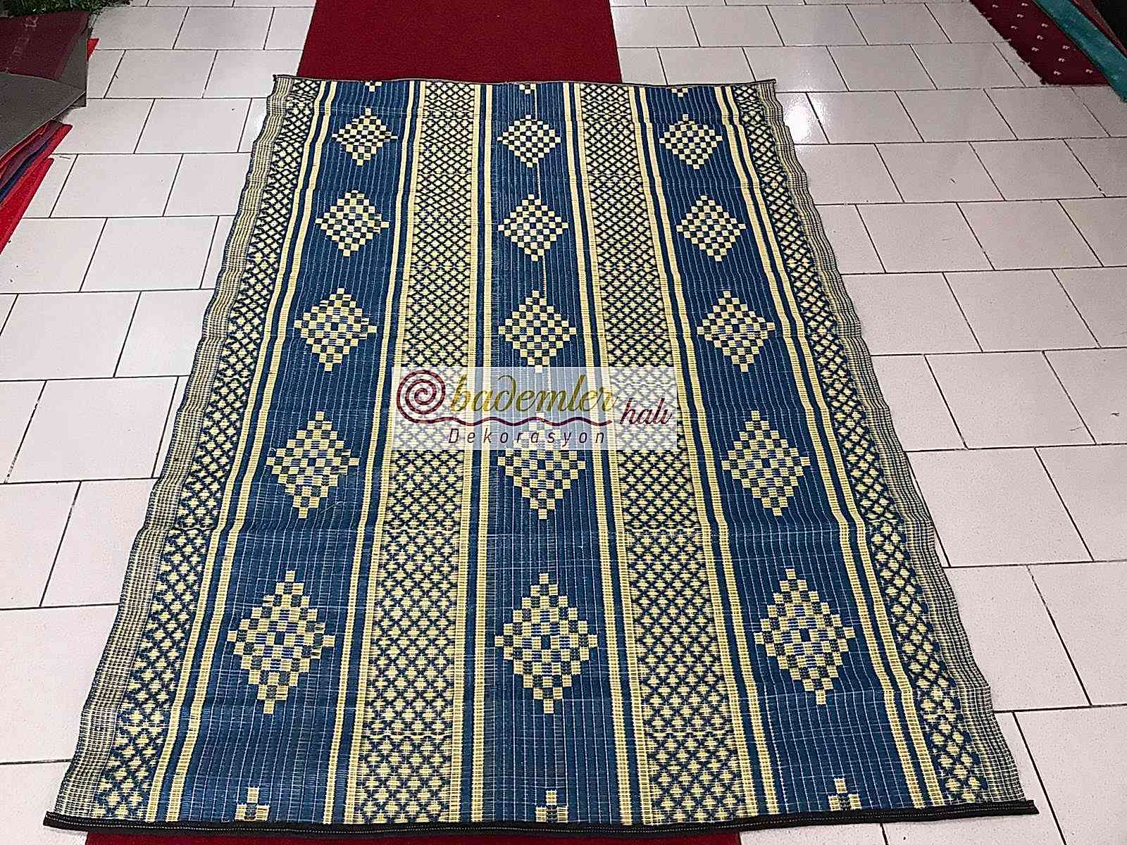 Mavi Renk Plastik Cami Hasırı Namaz hasırı 180x270 ebat kilim