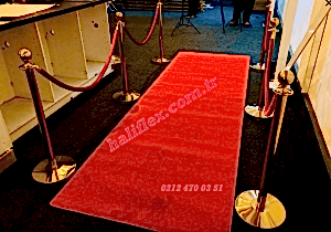 Tüylü Protokol Halısı Kırmızı