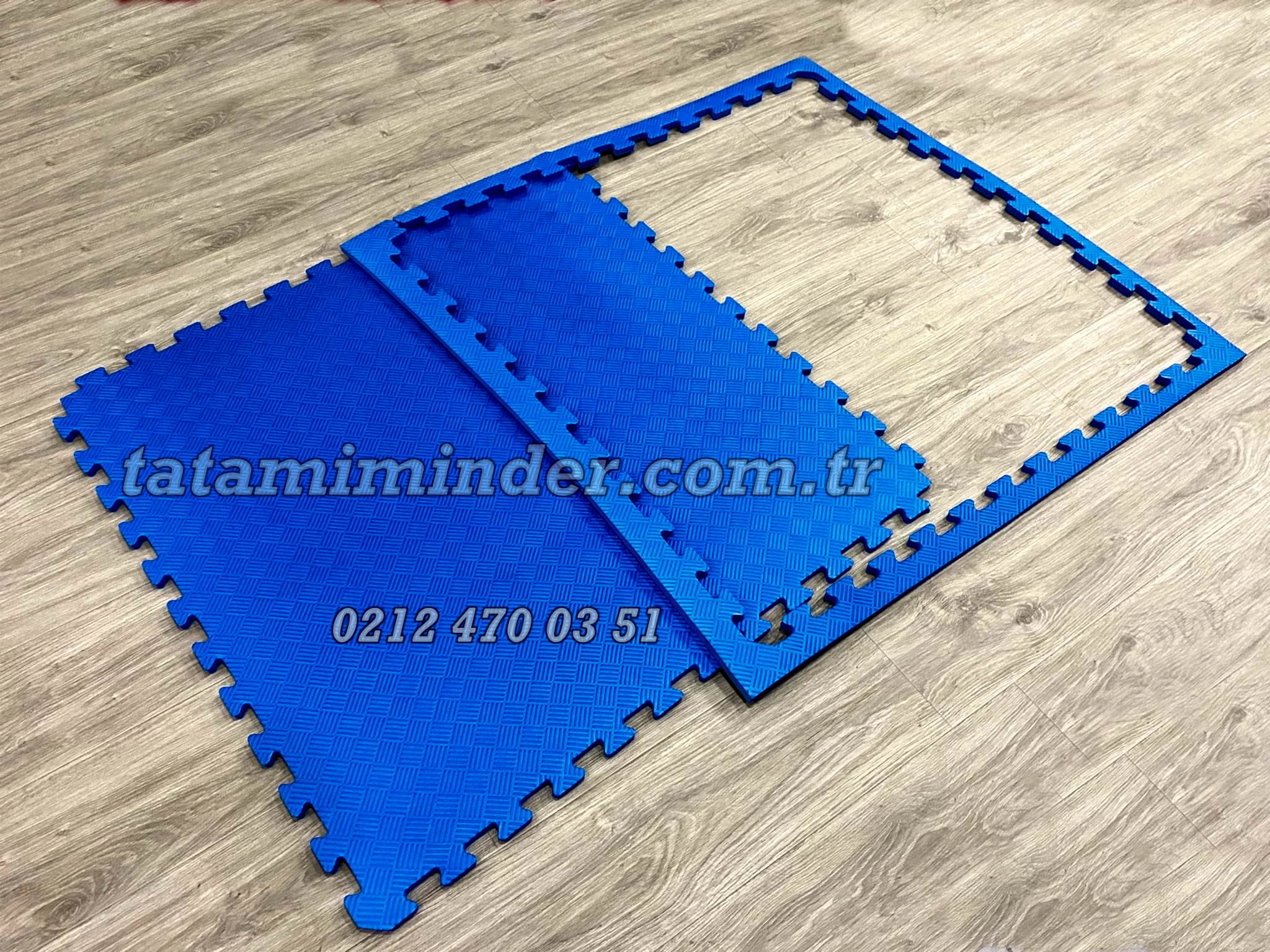 Mavi Renk Tatami Minder 13mm Eva Tatami Zemin Kaplama 100 x 100 13mm Mavi Renk Tatami Minder Anaokulu Kreş Okul Spor Salonu Yoga salonu zemin kaplama