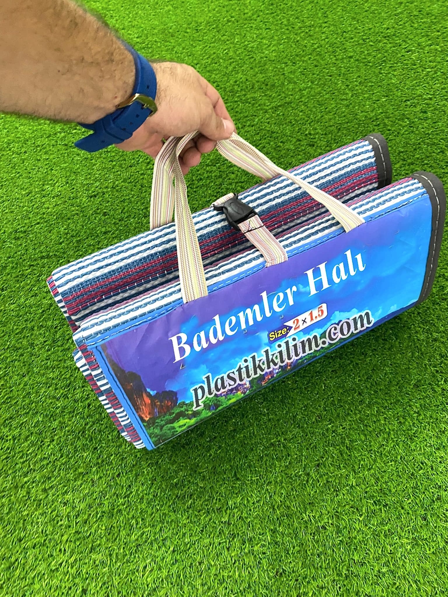 Çantalı Piknik Hasırı Katlanır Piknik hasırı İstoç Toptan Çantalı Hasır ucuz hasır Katlanır Portatif Hasır İmalatı İstanbul Çantalı hasır 3m2 piknik hasırı