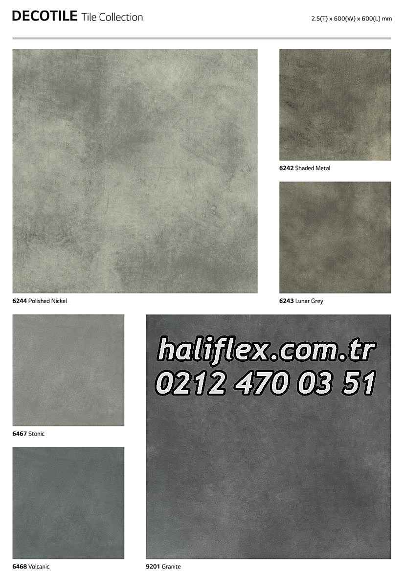 beton görünümlü yer döşemesi LVT RENKLERİ