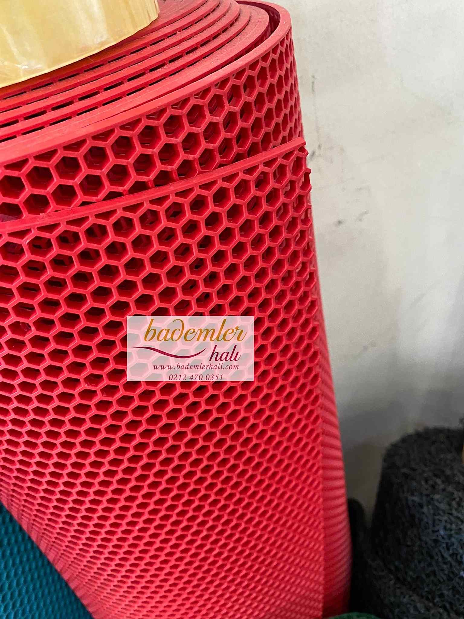 kırmızı renk Islak Zemin Paspası ve Petek Paspas