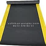 İzole Halı Siyah Sarı ikaz şeritli